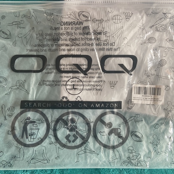 3 one shoulder sport bra black, gray, blue - Picture 2 of 3